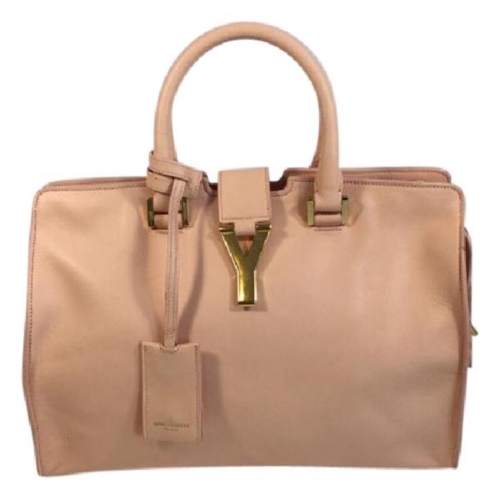 Saint Laurent Petite Ligne Y Blush Leather Tote